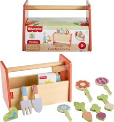 Fisher-Price wooden garden tool toy set for children