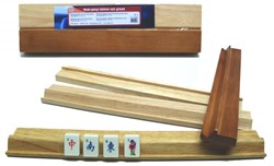 HOT Games Mah-Jong wooden racks set large 4 pieces 40x5cm board game accessory