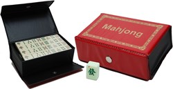 HOT Games mahjong travel game red vinyl case 15x9x5 cm