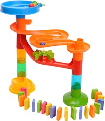 Marble run toy marble run with domino 33-piece cardboard colorful