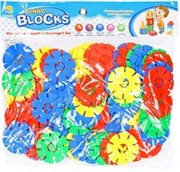 Building discs educational toy set - 75 pieces colorful plastic