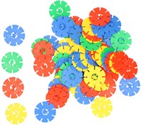Building discs educational toy set - 75 pieces colorful plastic-2