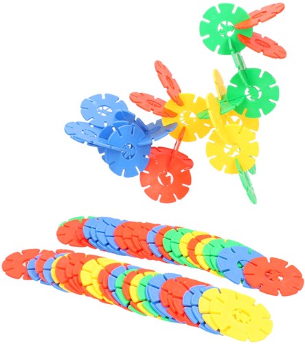 Building discs educational toy set - 75 pieces colorful plastic-3