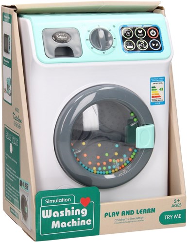 Lobbes toy washing machine white grey - toy household appliance