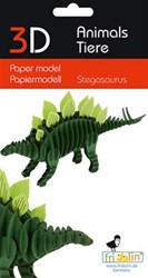 Fridolin 3D paper dinosaur model - Stegosaurus craft kit