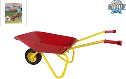 Kids Globe wheelbarrow metal red yellow toy for children 79cm