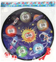 Velcro dartboard space - kids dartboard with space print and accessories
