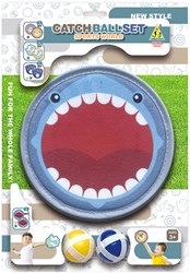 Catch and throw game shark toy with velcro and balls