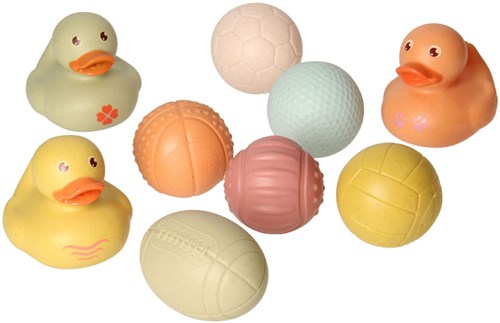 Bath toys sensory bath balls and ducklings pastel for babies-2