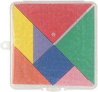 Wooden tangram puzzle educational toy 7-piece colorful for kids