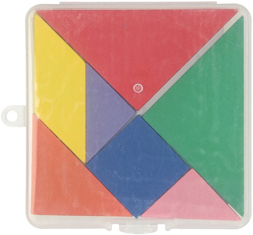 Wooden tangram puzzle educational toy 7-piece colorful for kids