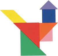 Wooden tangram puzzle educational toy 7-piece colorful for kids-2