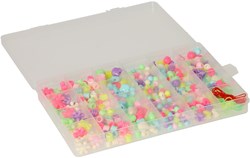 Bead set colorful beads box with 24 compartments and stringing wire