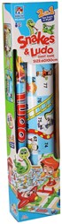 Board Game XL Double-Sided Ludo and Snakes Cardboard 60x50 cm Kids Game