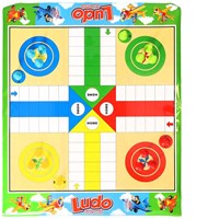 Board Game XL Double-Sided Ludo and Snakes Cardboard 60x50 cm Kids Game-3