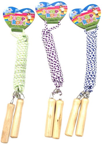 Lobbes skipping rope toy with wooden handle for children