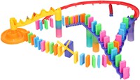 Marble run domino set toy 121-piece plastic for children-2