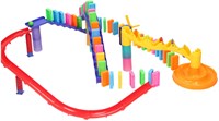Marble run domino set toy 121-piece plastic for children-3