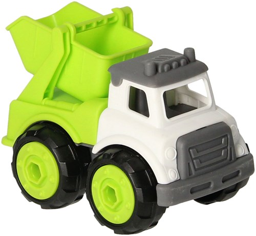 Dump truck toy with screwable wheels - green - includes screwdrivers-3