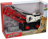 Lobbes crane truck toy with lights and sound - realistic construction vehicle