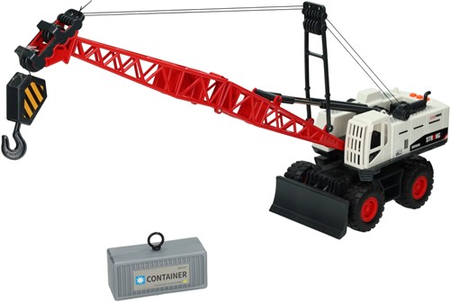 Lobbes crane truck toy with lights and sound - realistic construction vehicle-3