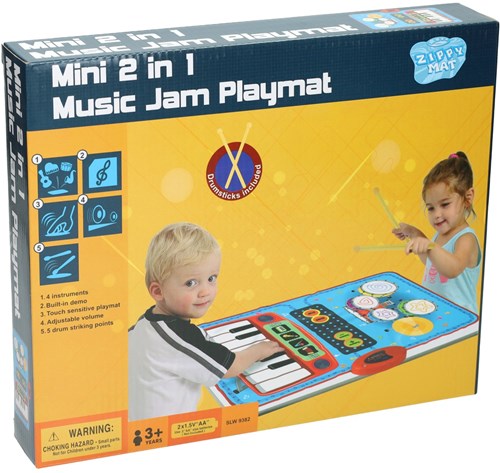 Lobbes music play mat piano and drums for kids from 3 years