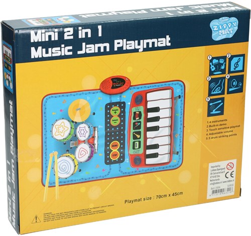 Lobbes music play mat piano and drums for kids from 3 years-3