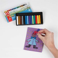 Caran d'Ache wax crayons junior set 15 pieces coloring creative kids-3