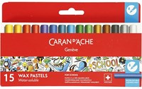 Caran d'Ache wax crayons junior set 15 pieces coloring creative kids-2