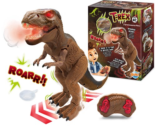 Buki RC dinosaur T-Rex with remote control and smoke effect-3