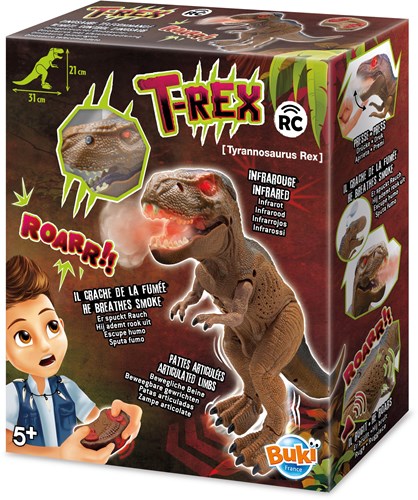 Buki RC dinosaur T-Rex with remote control and smoke effect