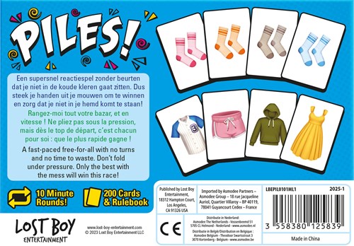 Asmodee card game Piles! - Fast action game for 2-8 players-2