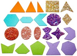 TickiT craft set Rainbow Glitter Shapes - colourful shapes