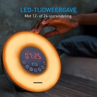 Wake up light with bluetooth speaker - Light alarm clock with radio and color lighting-2