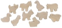 Goki wooden farm animals set - 10 pieces - educational toy-2