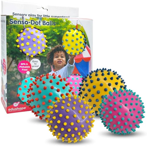 Edushape The Original Sensory Balls Color Dots - 10 cm Set of 4