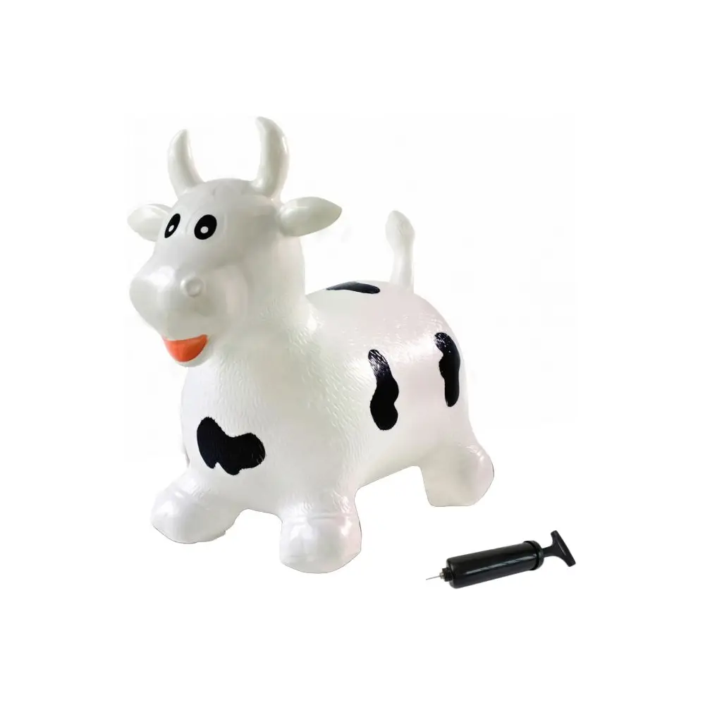 Jamara hopper ball cow white-black with pump - bouncing animal toy