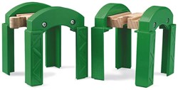 Brio Green railway bridge pillars - train track accessory - 33253