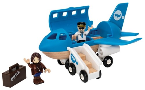 Brio Airplane Boarding Set toy airplane with passengers and boarding stairs