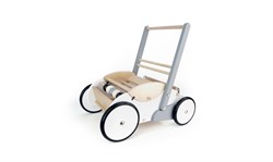 Bajo wooden baby walker - grey with storage compartment