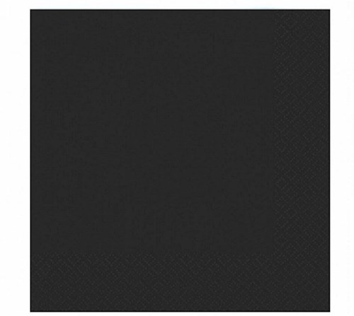 Duni napkins black 3-ply 33x33 cm - luxury paper table decoration