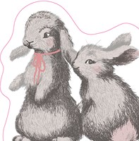 Duni napkins Bunny Friends 3-ply 33cm - cheerful table decoration
