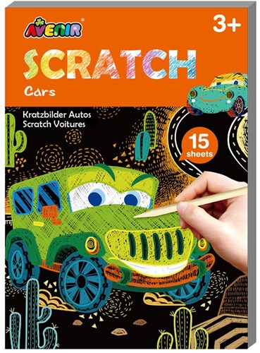 AVENIR Scratch Art Book Mini A6 - Cars