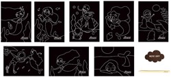 Avenir scratch junior mermaid craft set 23x23cm 8 pieces creative