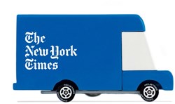Candylab wooden toy car - NYT Delivery Van - multicolor