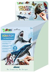 Avenir museum and art sea animals scratch stickers creative toy