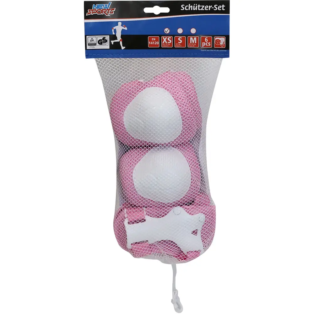 New Sports kids protection set pink XS up to 25kg skate bike