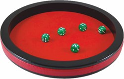 HOT Games dice game dice piste 30 cm MDF red felt luxury