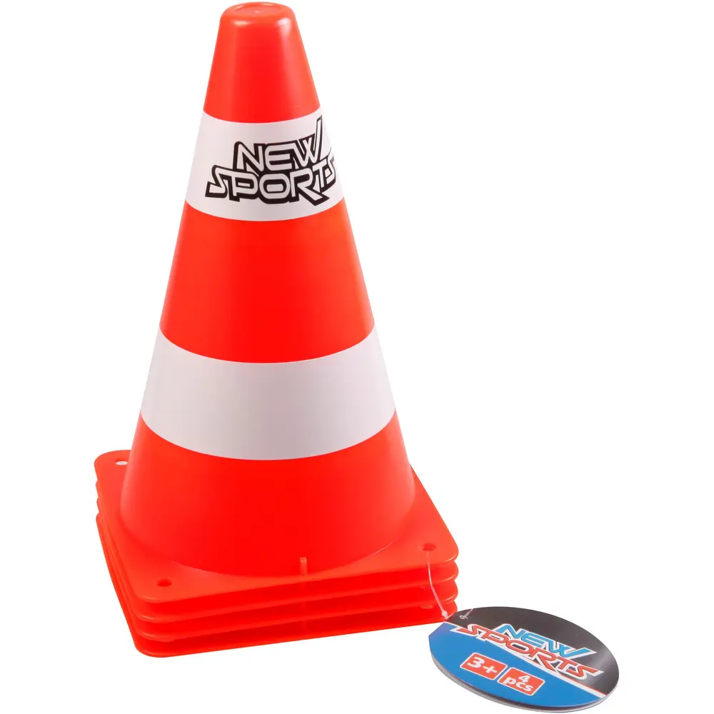 New Sports cone set - 4 pieces - obstacle course toy - orange