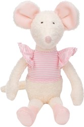 Happy Horse cuddly mouse Maddy 30 cm - white pink - soft baby plush toy